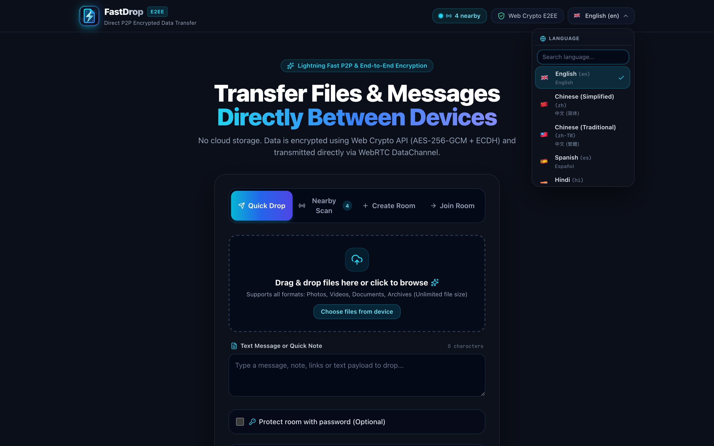 Global i18n Language Selector with 100 Supported Locales